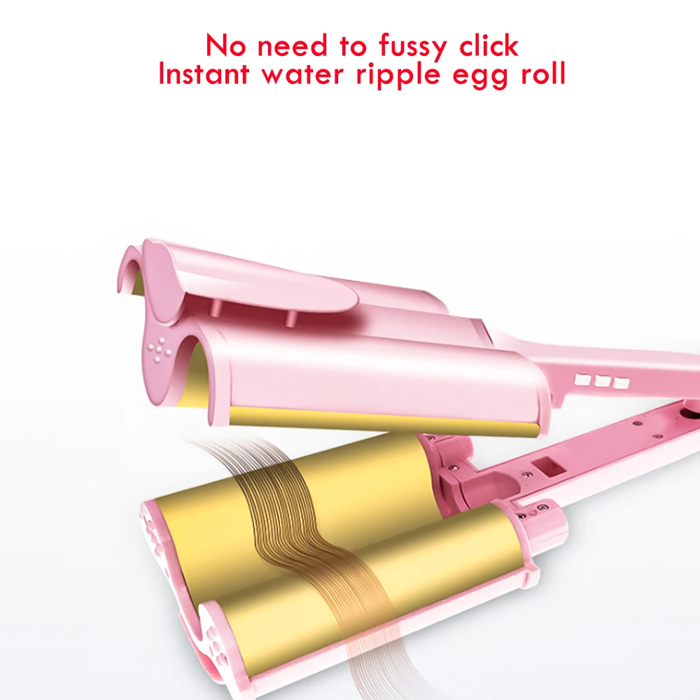

Ceramic Three Tubes Hair Curlers Digital Display Big Wave Hair Waver Curling Irons Curler Quick Heat Hair Style Tool Curlers