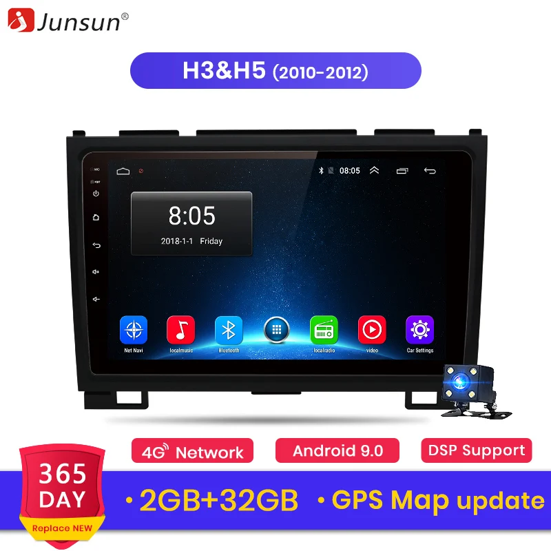 

Junsun 2G+32G Android 8.1 For Haval Hover Greatwall Great wall H5 2 din Car Radio Stereo Player Bluetooth GPS Navigation dvd