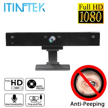 

Anti-Peeping HD 1080P Auto Focus USB Webcam with mic Microphone Computer PC laptop Web Camera for Live Video Conference Work