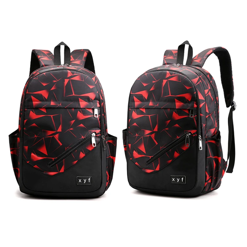 Большой мужской рюкзак стеклянный дизайн модные школьные ранцы для мальчиков и