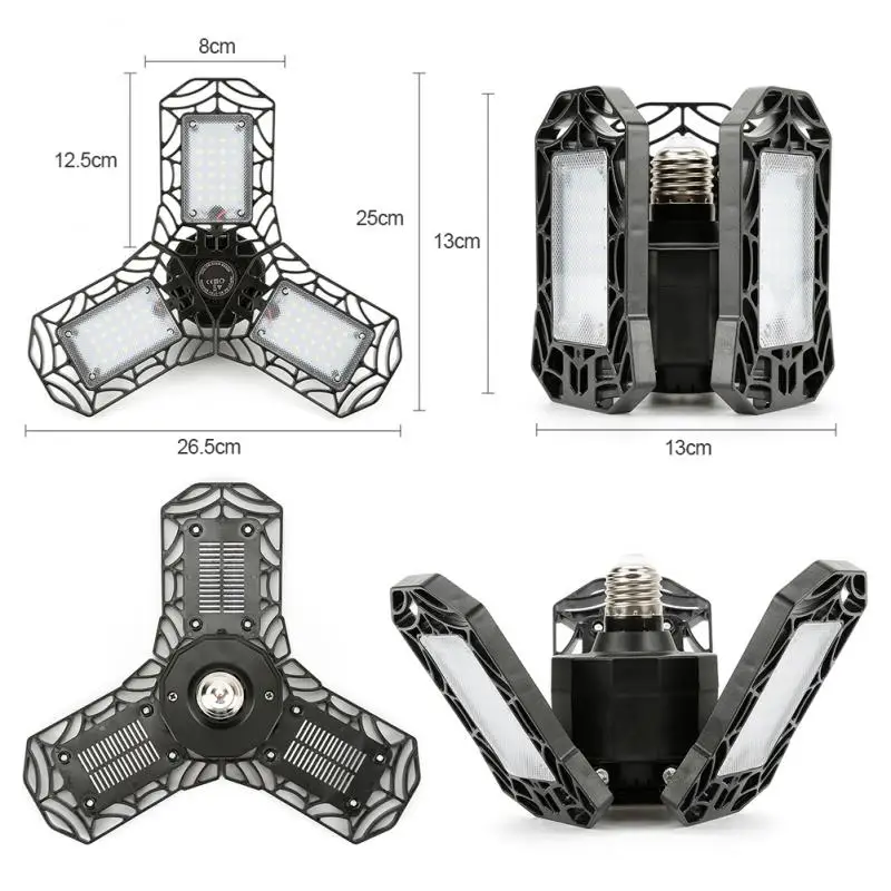 Super Bright E26 60W UFO LED High Bay Light Garage Lamp AC 85-265V Waterproof IP65 Industrial 6000LM Lighting For Warehouses