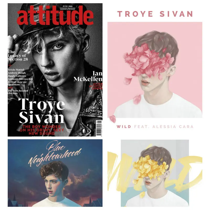 Новинка украшение для дома фотообои Troye Sivan популярный YouTuber ярлык парня модель