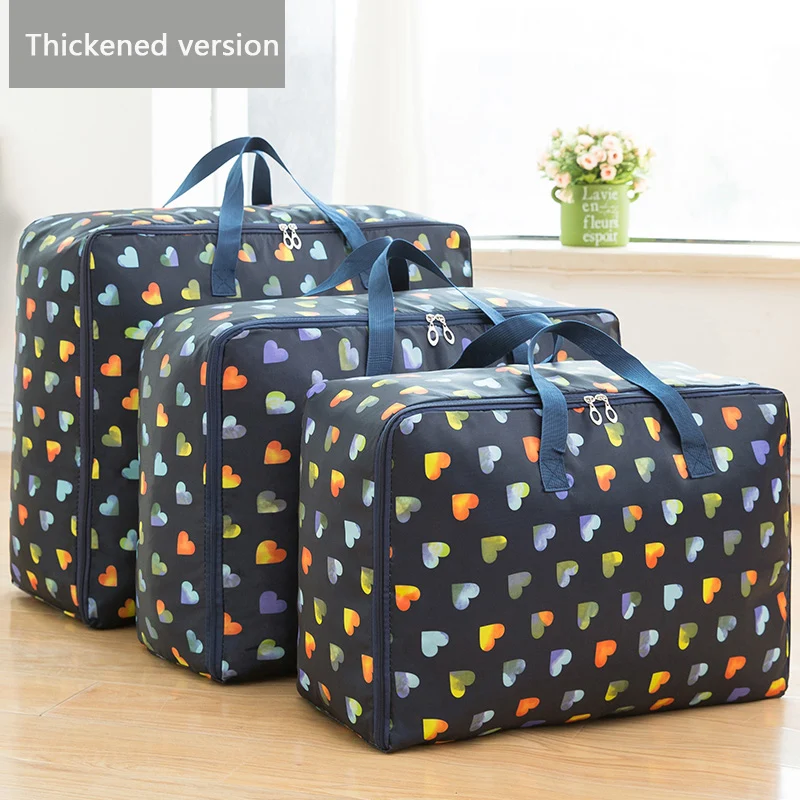 10Thickened 3pcs set Комплект из 3 предметов, дорожная сумка для отдыха, сумка для хранения одежды, Большая вместительная сумка, стеганая сумка, влагостойкая переносная сумка для дома - Цвет: 10Thickened 3pcs set