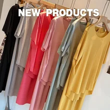 Net red contrast color home service ladies pajamas two-piece suit loose casual plus size pajamas women women's cotton pajamas