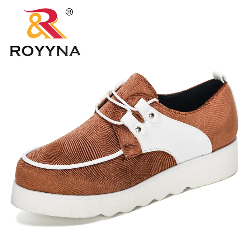 ROYYNA 2019 новые дизайнерские Популярные Модные осенние женские туфли с круглым