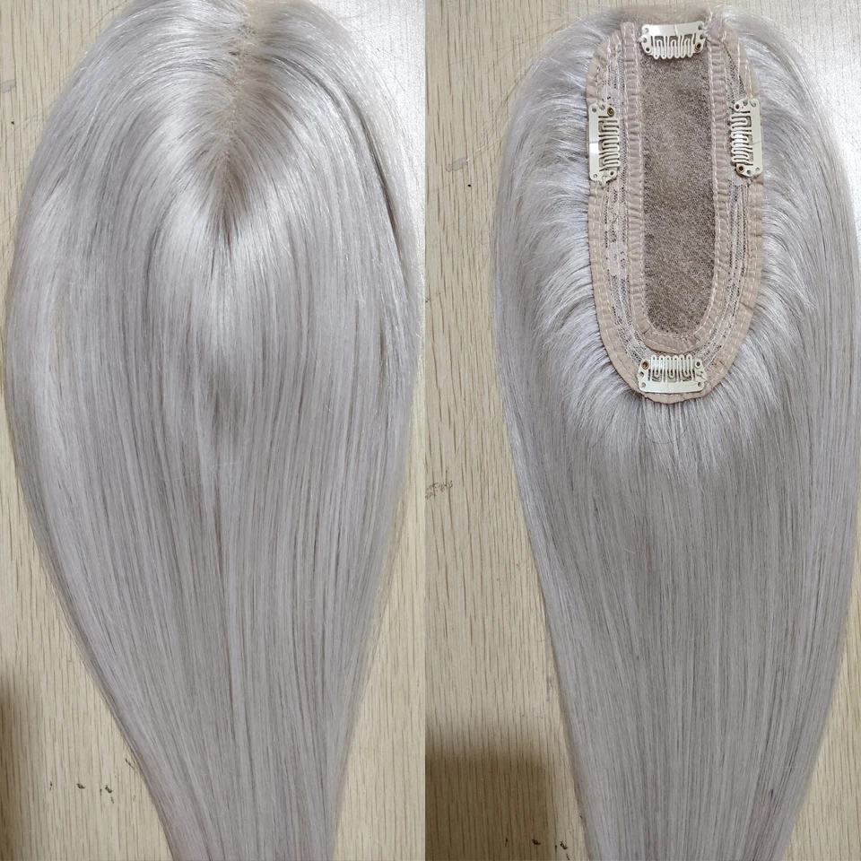 20inch 100 Human Hair Toupee For Women 16*18 Size Natural Hairline