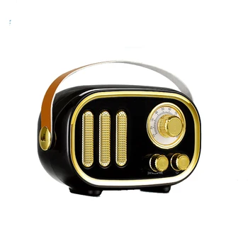 

Wireless Bluetooth Retro Speaker Portable Vintage Speaker FM Radio Support TF Card EX21