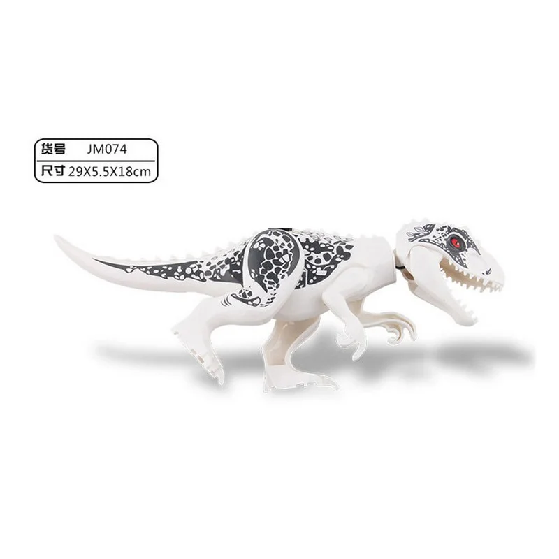 16 шт., Velociraptor, Dilophosauridae Tyrannosaurus, строительные блоки, трицератоп, динозавр, Т-Рекс, кирпичи, детский подарок - Цвет: Оранжевый