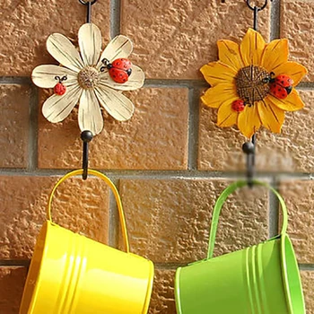 

Flower Shape Nail-free Wall Clothes Hooks Home Room Decorative Wall Hook Key Hanging Hanger Kitchen Storage Hook