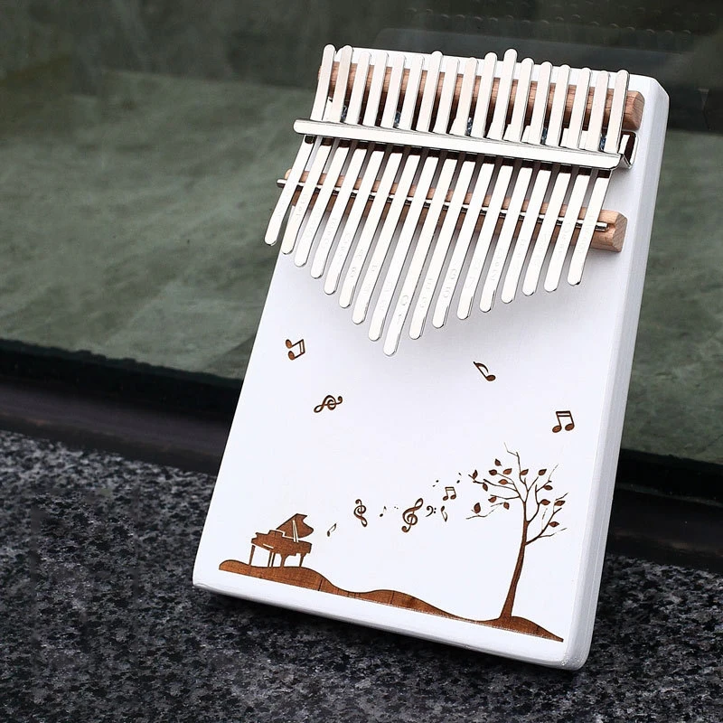 Kalimba 17 клавишный белый большой палец фортепиано полный доска тела Музыкальные инструменты популярная клавиатура калимба с Мелодия молоток и сумка