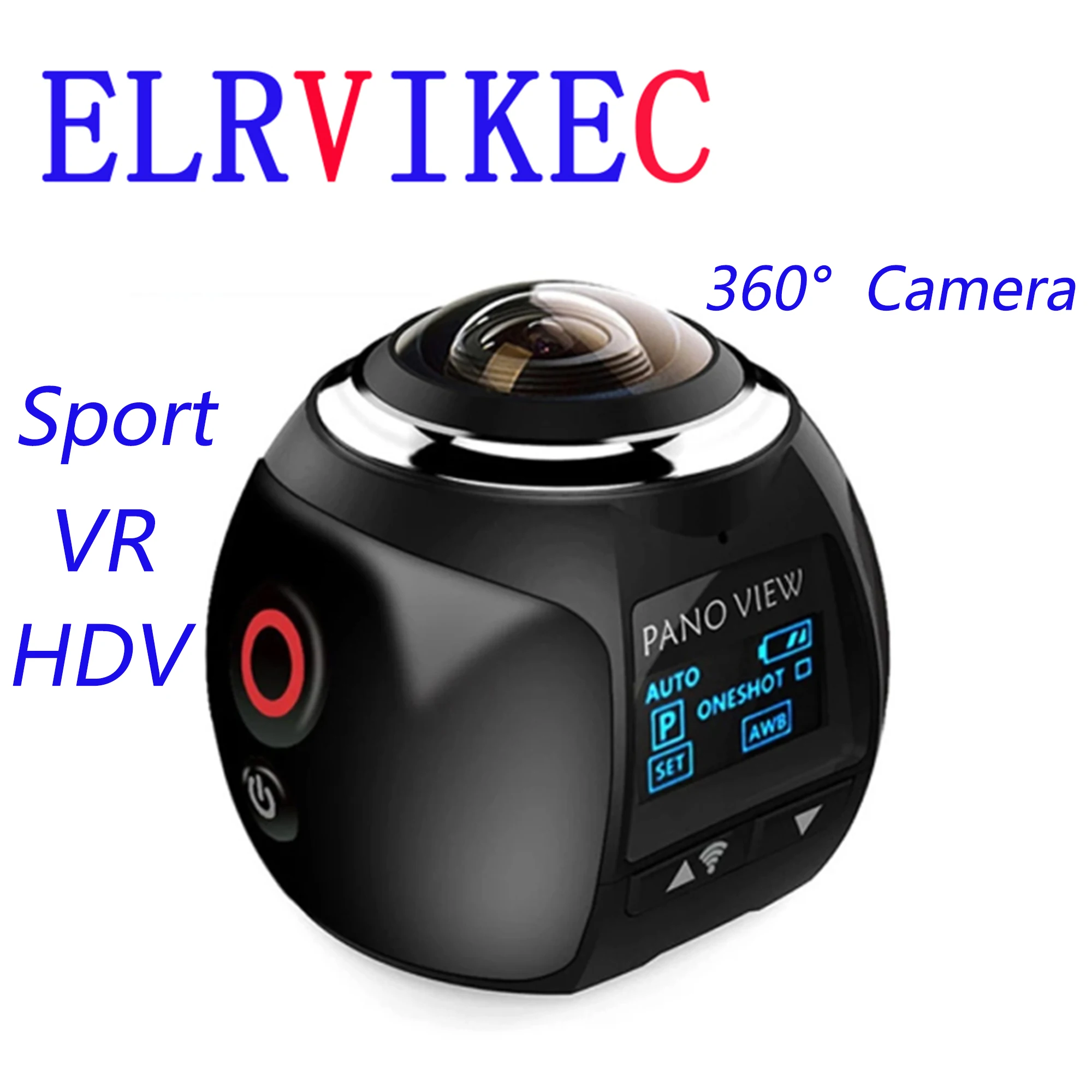 ELRVIKEC 2021 4K 360 экшн-камера Wi-Fi мини 2448*2448 Ultra HD панорамная камера градусов для