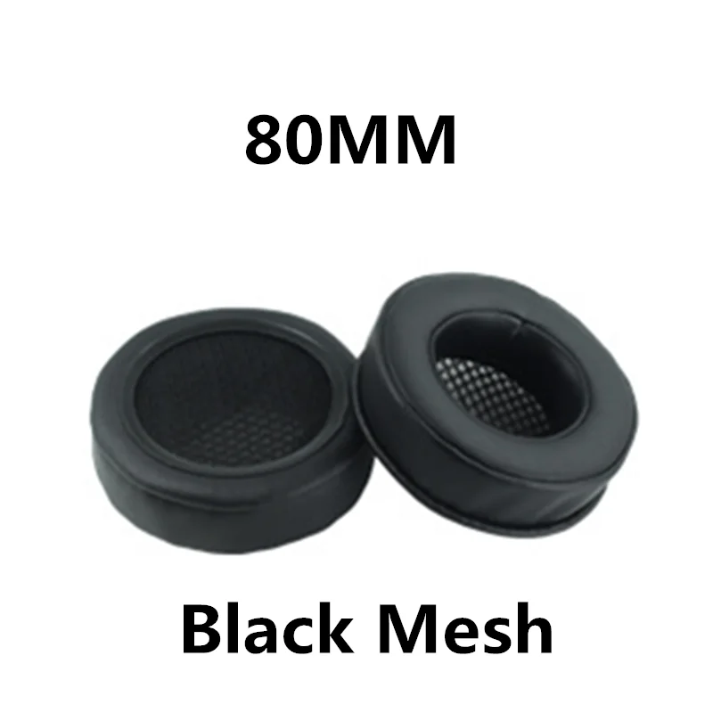 80 black Mesh Запасные части амбушюры с эффектом памяти, подушечки для наушников, черная Bblue красная сетчатая ткань 80 мм 85 мм 90 мм 95 мм 100 мм 105 - Цвет: 80 black Mesh