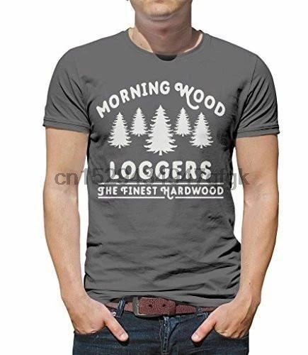 Мужские Забавные Рубашки От Сары футболка Lumberjack Morning Wood Loggers Ring Spun Co | Мужская