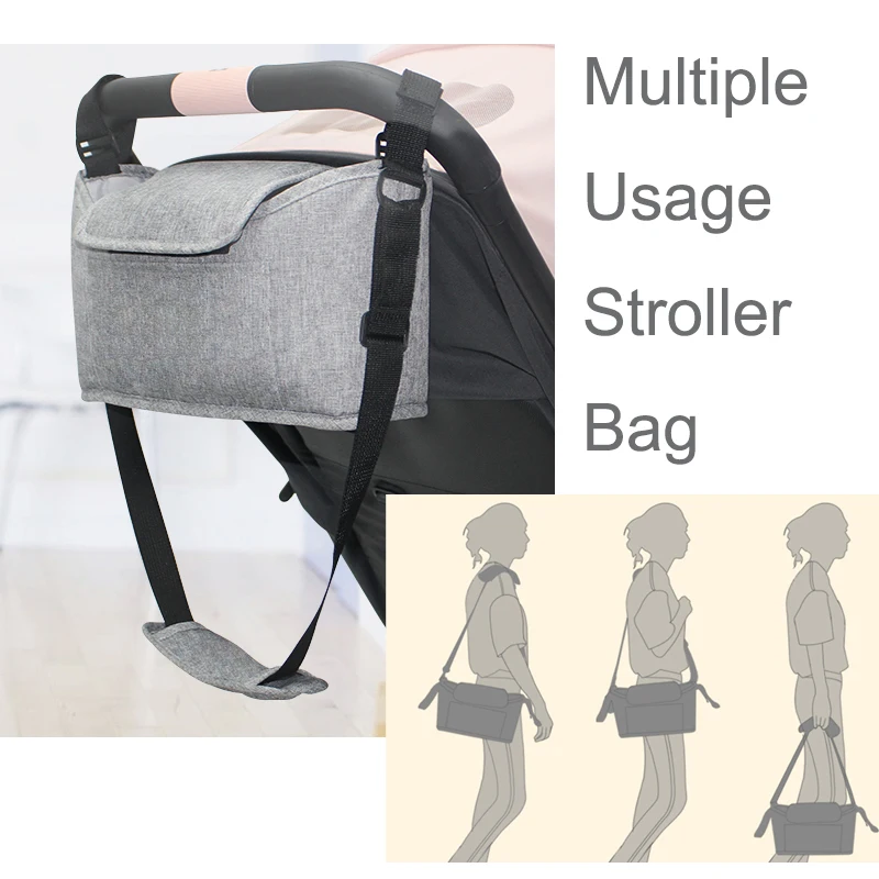 Baby Pram Stroller Buggy Storage Pushchair Bag Organizer Bottle Cup Pouch Holder 