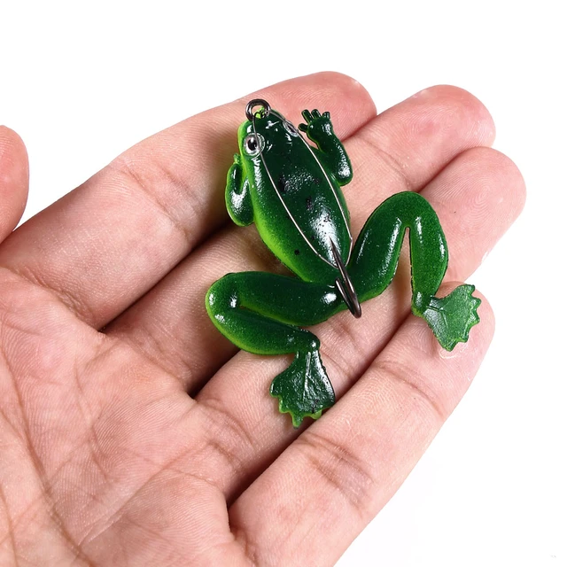 HENGJIA Frog Fishing Lures for Bass ，Weedless Fishing Lures，Top Water Frog  Lures for Bass Fishing，Perfect Lifelike Surface Bass Lure, for