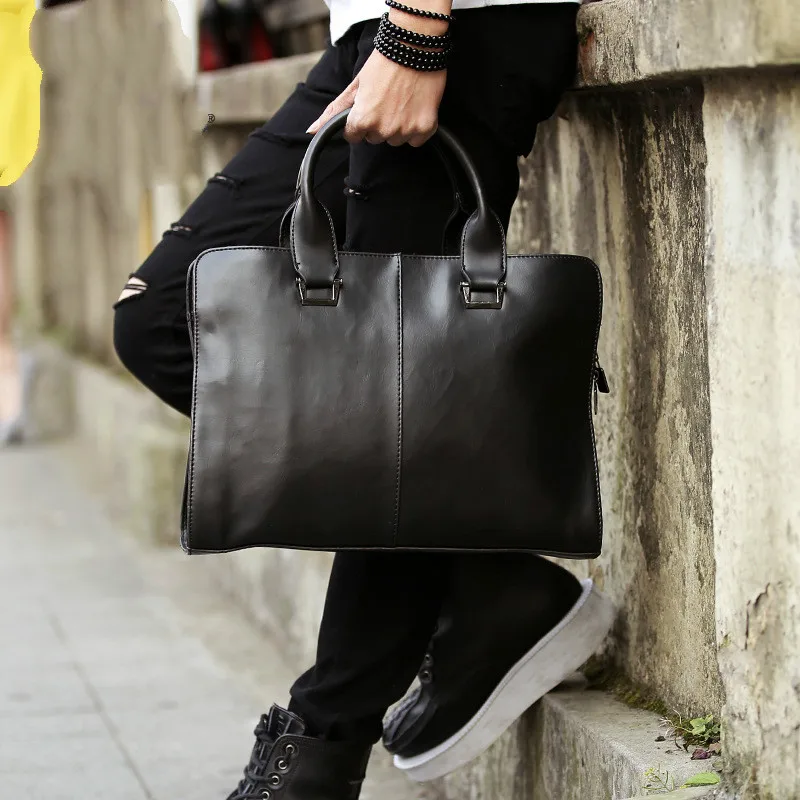 

New fashion portable shoulder bag messenger bag business computer bag men's briefcase
