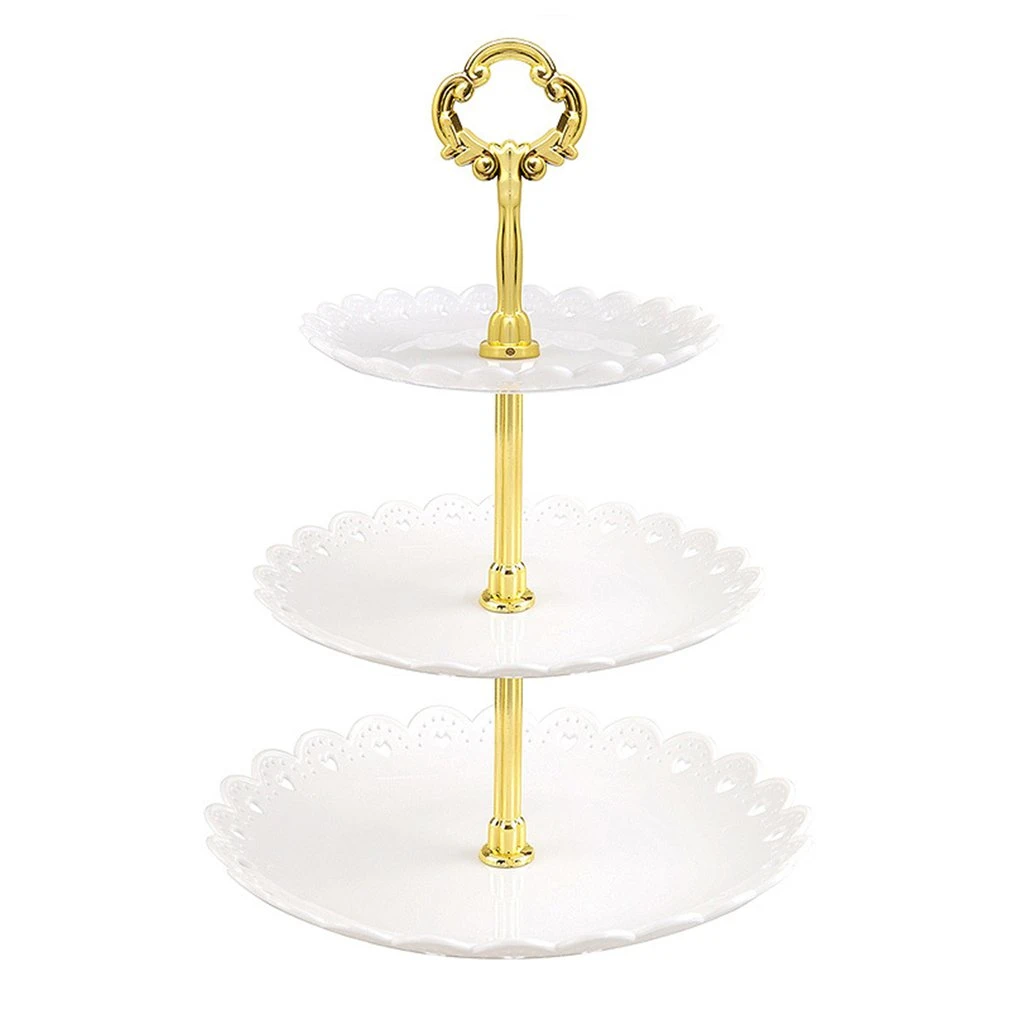 3 Tier Cake Stand Display Cupcake Tea Food Tableware Holder Plate LI 3 Tier Cake Stand Display Cupcake Tea Food Tableware Holder Plate LI
