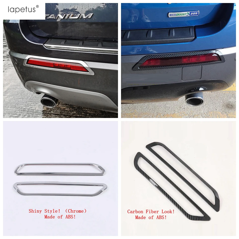 

Rear Bumper Fog Lights Lamp Cover Trim Carbon Fiber / Chrome Exterior Refit Kit Accessories For Ford Explorer 2020 2021