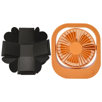 

Wedding Gift Box Explosion Box Surprise Box Creative Photo Album Sticker & 2 Speed USB Desktop Fan Personal Cooling Fan