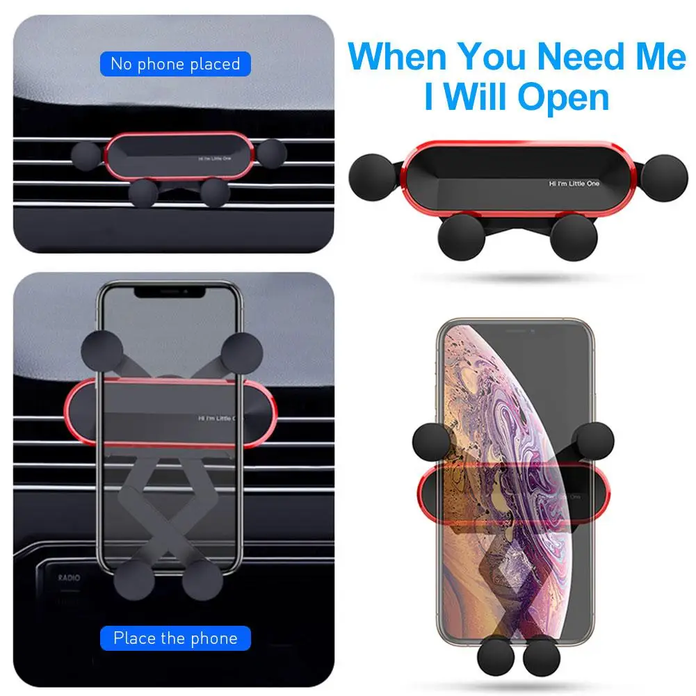 Little One Gravity Car Holder For Phone In Car Air Vent Clip Mount No Magnetic Mobile Phone Holder GPS Stand For IPhone XS MAX