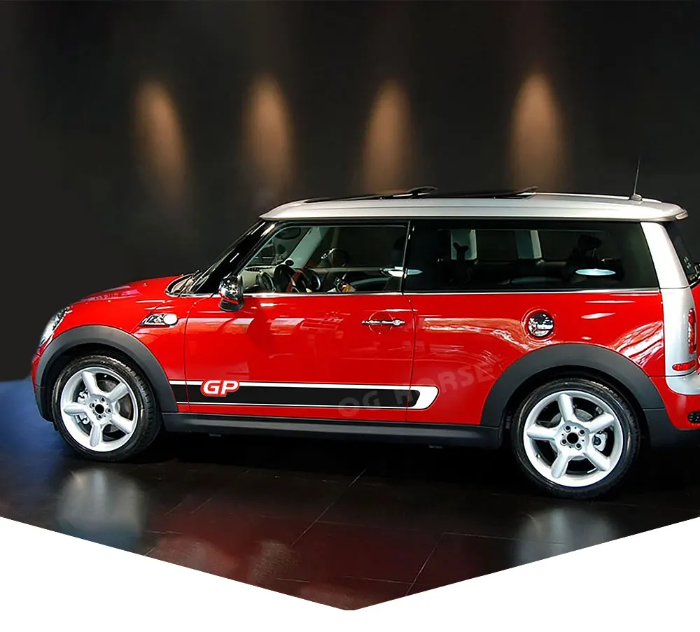 2 шт боковые полосы наклейки мини GP стиль тела наклейка для MINI Cooper S Clubman R55 JCW One Аксессуары