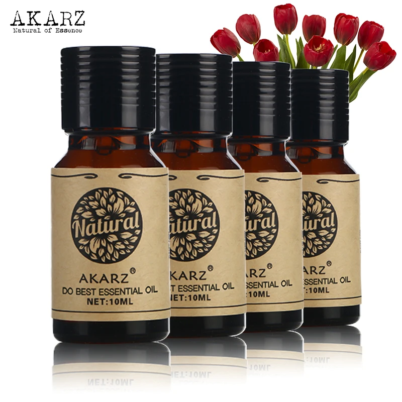 Akarz Menta Piperita Ylang Ylang Caprifoglio Olio Essenziale Di Salvia Sclarea Per Aromaterapia Massaggio Bagno Cura Della Pelle 10Ml * 4