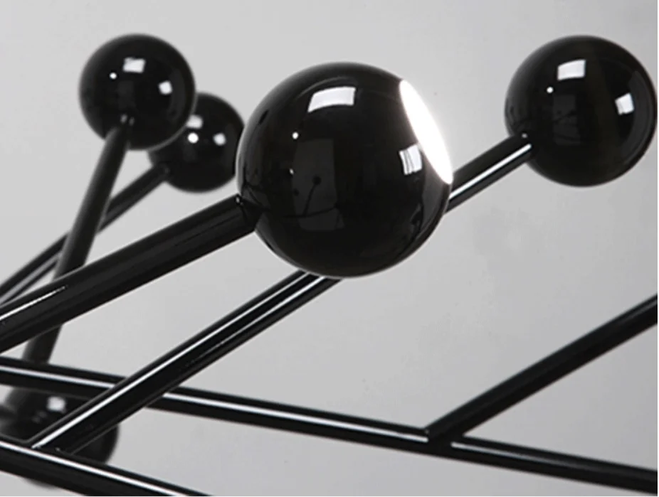 Post modern 15 heads black glass ball Led Chandelier Pendant Lamp G9 Led Glass Hanging Lamp for living room dinning room Home