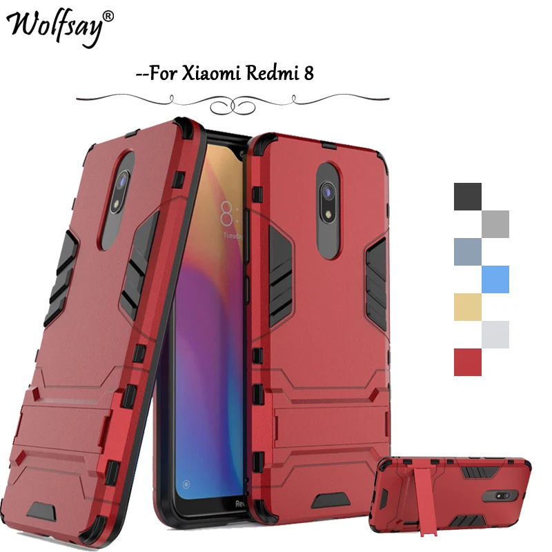 

For Xiaomi Redmi 8 Case Redmi 7 7A K30 Note 8T 8 Pro Case Shockproof Armor Silicone Cover Hard PC Phone Case For Xiaomi Redmi 8