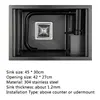 Hidden black Kitchen sink Single bowl Bar Small Size sink Stainless Steel Balcony sink Concealed black kitchen sink Bar sink 5