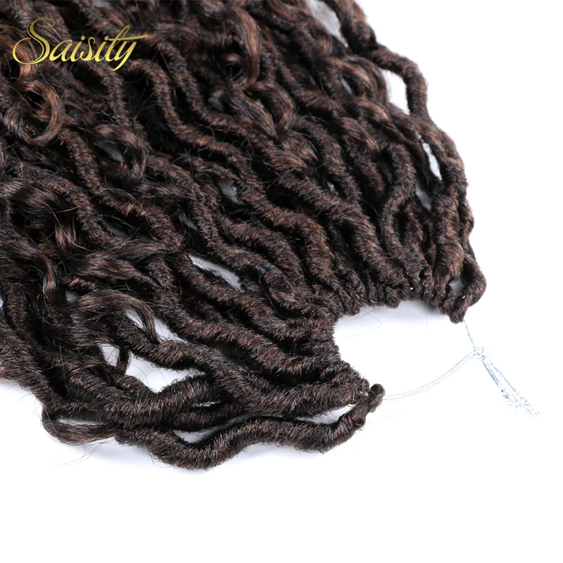 Saisity богиня река искусственные локоны в стиле Crochet косички мягкие натуральные 90 г Ombre синтетические плетеные волосы для наращивания 24 пряди/упаковка