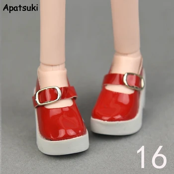 

6*2.5cm Red Fake Leather Fashion Shoes For 1/4 BJD Doll Shoes 40-50cm XinYi Doll High-heel Shoes For 16inch Dolls Accessories
