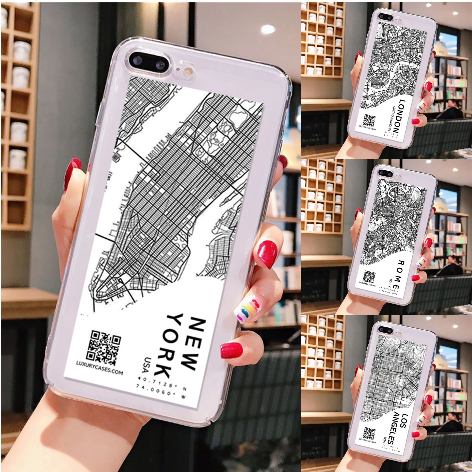 Motirunner Ins Exclusive City Map Soft Transparent TPU Phone Case for iPhone 11 pro XS MAX 8 7 6 6S Plus X 5 5S SE XR cover | Мобильные
