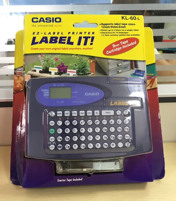 KL-60-L принтер этикеток KL-60L совместимый для объектива с оптическими зумом Casio 6/9/12 мм ярлык KL-60 XR-9X XR-12X XR-6X XR-6WE XR-9WE XR-12WE