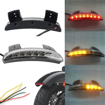 

Rear Fender Tailing Edge LED Brake Tail light Turn Signal Light For Harley Sportster XL 883 1200 Cafe Racer Motorcycle Parts