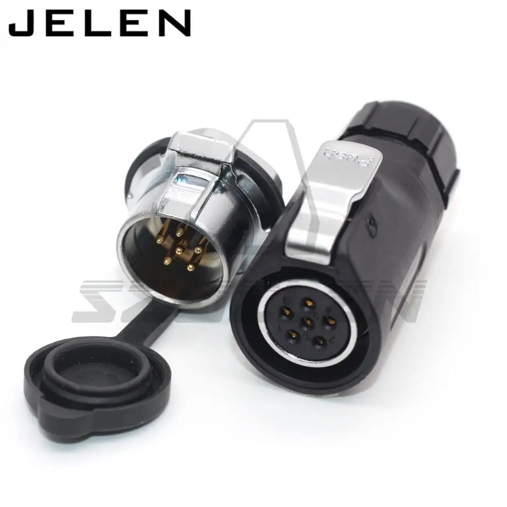 XHE20, 2/3/4/5/6/7/8/9/10/12 pin Waterproof connector, power cable connector socket male plug female panel mounting connector