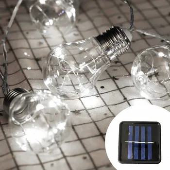 

5M 10Bulbs Waterproof Outdoor Solar Bulb Light String Garland LED String Lights Ball Globe Patio Chain Lamps Christmas Fairy Str