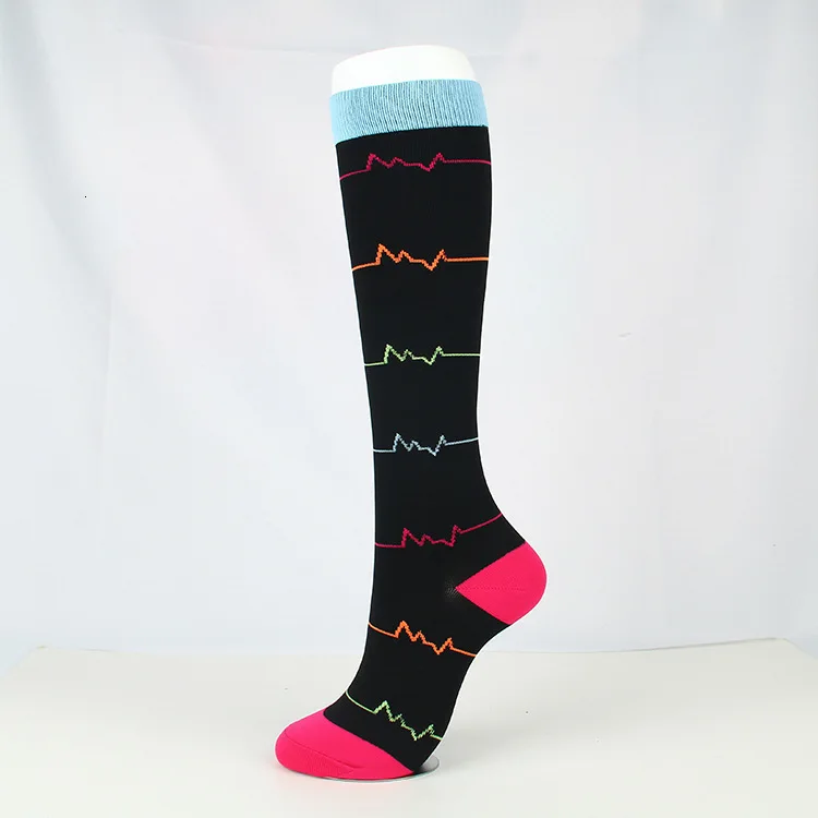 3 Pairs 9 3 пары/партия, компрессионные нейлоновые носки, спортивные Компрессионные носки для бега, для занятий спортом, для походов, путешествий,, компрессионные чулки для мужчин - Цвет: 3 Pairs 9