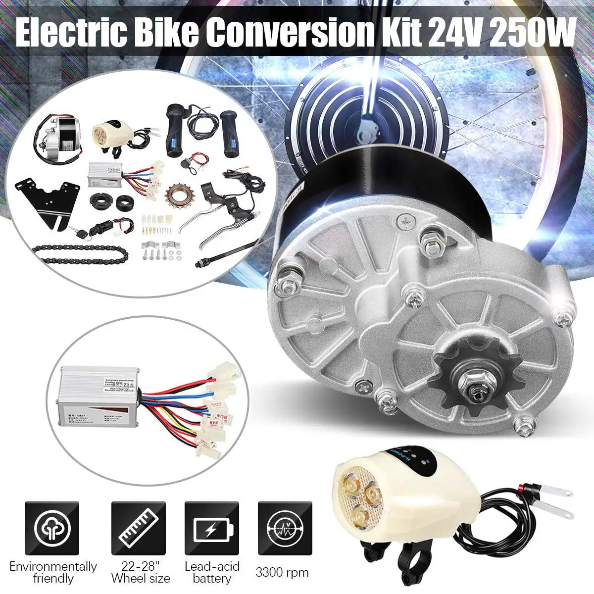 250W 24V DC Motor Regler Motor Controller Fahrrad Elektrische eBike Conversion Kit Zubehör für 22-28 Elektrische fahrrad E-bike 250W 24V DC Motor Regler Motor Controller Fahrrad Elektrische eBike Conversion Kit Zubehör für 22-28 Elektrische fahrrad E-bike