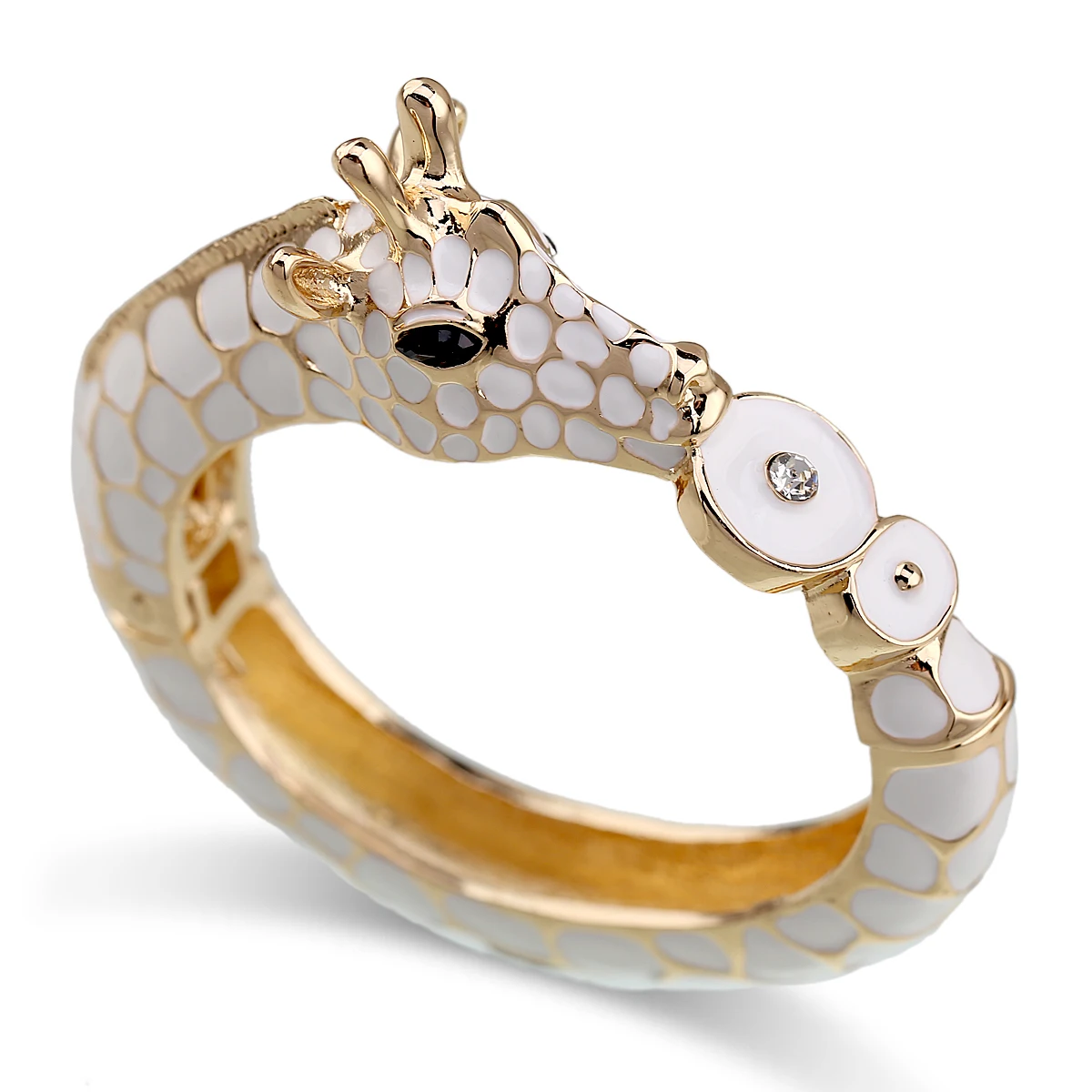 New Arrived Trendy Statement Enamel Bangle Cuff Bracelet Fashion Colorful Animal Zebra Bracelet Chunky Bangle for Women 4