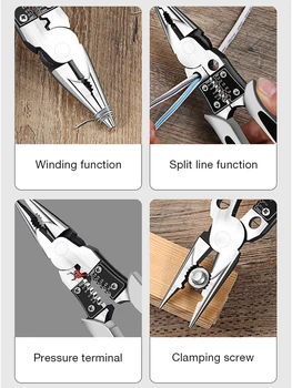 Multifunctional Cutting Pliers, Industrial-grade Bolt Vise, Electrician Clamping Winding Cutting Household Maintenance Tool 3