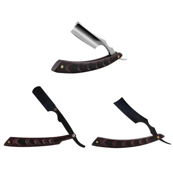 

Classic Manual Blades Handle Shaver Razor Replaceable Blade Non-slip Retro Folding Razor Shaving Knife for Men Gift #11