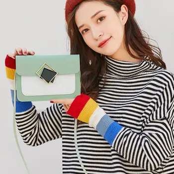 

British Fashion Simple Small Square Bag Women's Designer Handbag 2020 High-quality PU Leather Chain Mobile Phone Shoulder bags