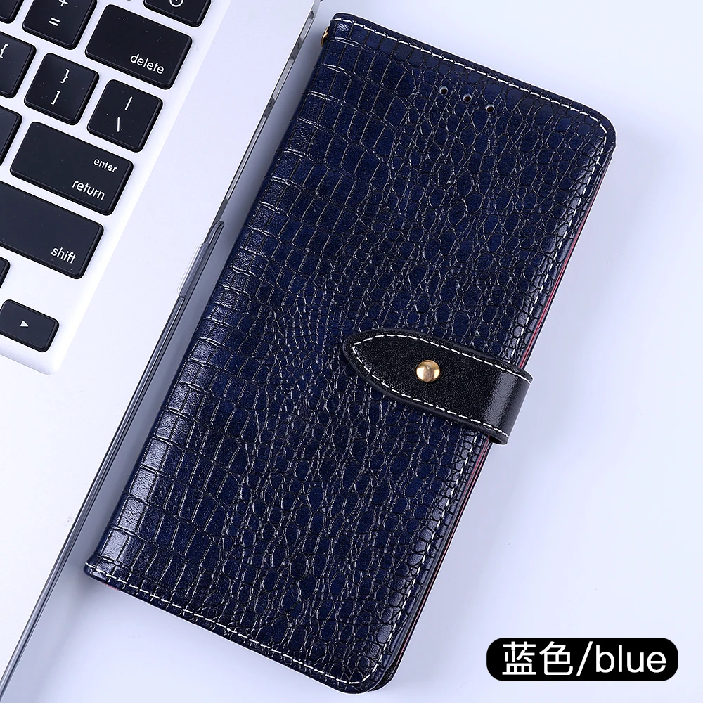 Синий Чехол-бумажник чехол из крокодиловой кожи для Huawei Mate 10 lite 20 30 Pro Honor 9 10 lite 7C 7A 9X20 Pro 8X 8C 8A 8S 10i Чехлы С Откидывающейся Крышкой - Цвет: Синий