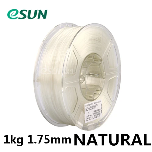 1kg NATURAL Нить для 3D принтера eSUN высшего качества, 1,75 мм, 1 кг, нить для 3d принтера PETG, 1,75 мм, материал для 3d принтера, много цветов, Отправка почтой из России - Цвет: 1kg NATURAL