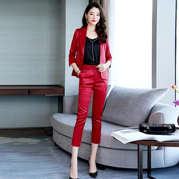 

Women's suit female 2020 spring and summer new small professional fashion OL temperament formal wear overalls two-piece pants