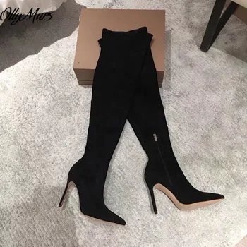 

Ollymurs HIgh Quality New Sexy Pointed Toe Over The Knee High Thigh HIgh Boots Winter Long Boots Shoes Women Zapatos Mujer