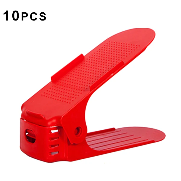 

10Pcs Shoe Slots Organizer Adjustable Shoe Racks Space Saver Storage Stand LXY9