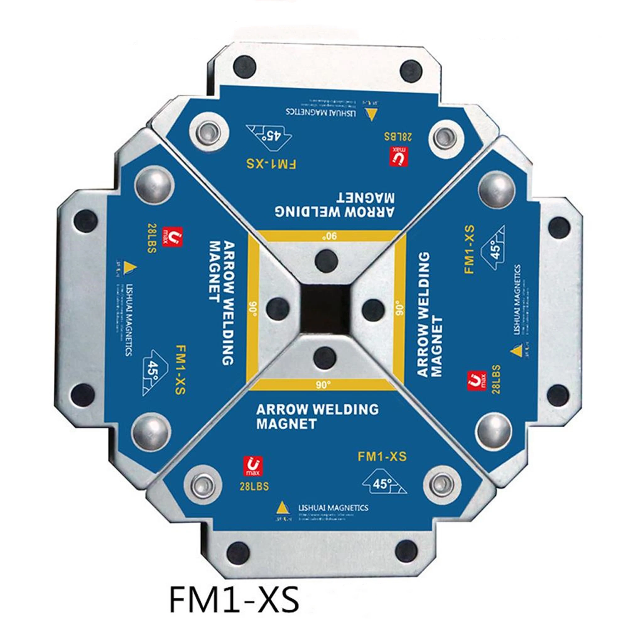 

Магнитный держатель для сварки, 4 шт., FM1-XS, многоугольный, мощная стрелка, сварочный магнит, фиксатор сварки, позиционер 28 фунтов, мини-размер
