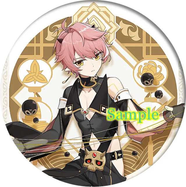 Free Shipping 58mm Online Game Genshin Impact Brooch Pin Cosplay Badge Accessories For Clothes Backpack Decoration gift 24