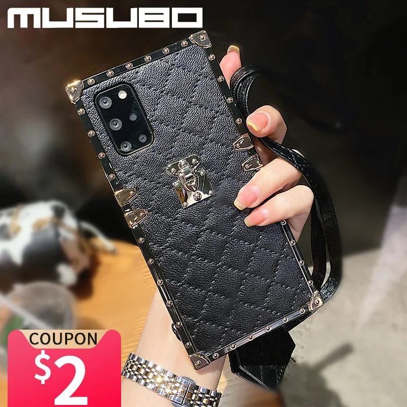 Musubo Coque For Samsung Galaxy Note 20 Ultra S21 Plus S10 Plus Luxury Case Note 10 Plus Shining Bling A71 5G A51 A52 A32 Ring samsung cases cute Cases For Samsung